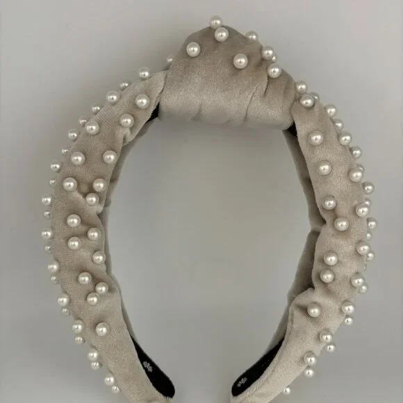 NWOT Lele Sadoughi IVORY PEARL HEADBAND - Picture 4 of 6